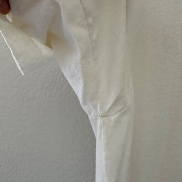 Left Field NYC Sportswear Slub Tee Shirt Crew Neck Short Sleeve Minimalist White - Picture 5 of 11